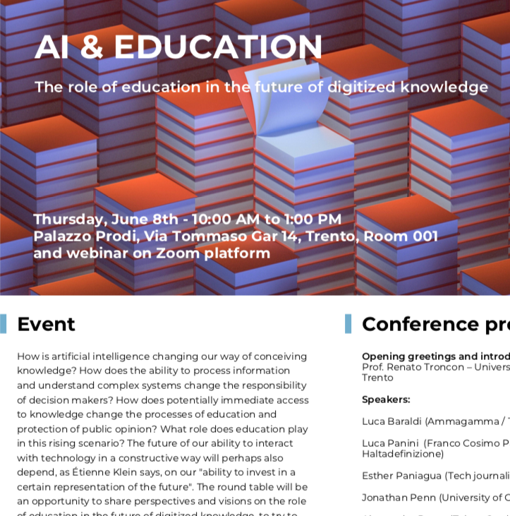 AI & EDUCATION. The role of education in the future of digitized knowledge
