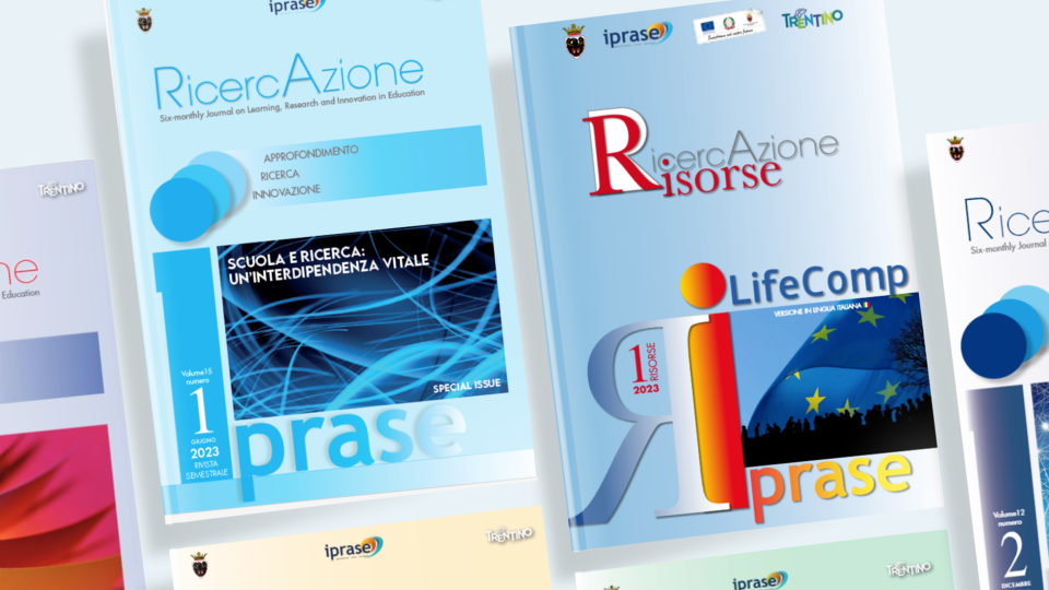 Copertine di alcuni volumi della rivista RicercAzione